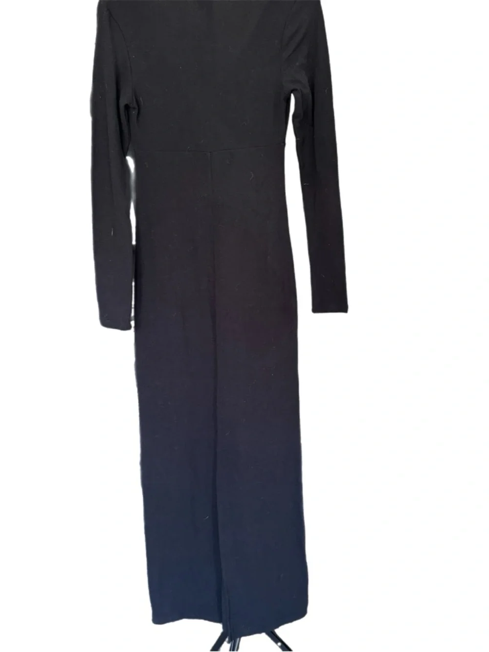 Wild Fable Black Long Sleeve V-Neck Maxi Dress -